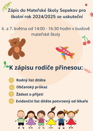 Zápis do mateřské školy 1